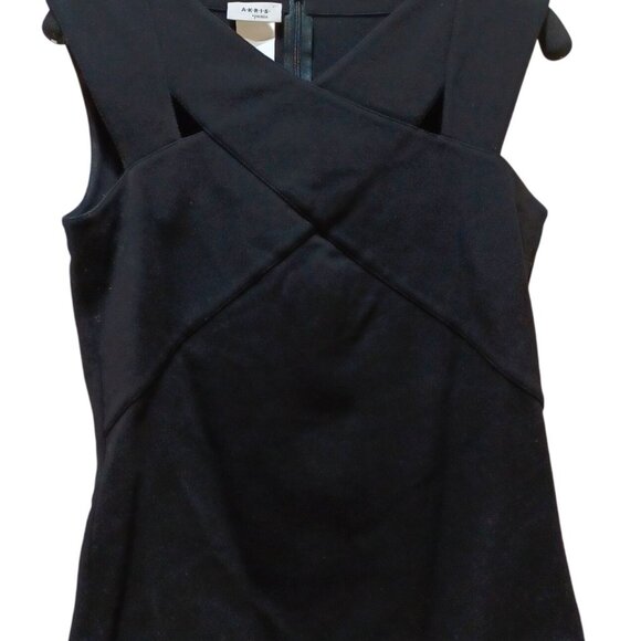 Akris Punto Cutout Top Size 6 Black Sleeveless Zip Back Minimalist Quiet Luxury - Picture 1 of 5